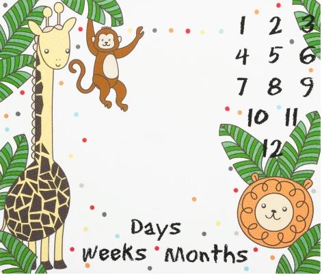 Oh How They Grow Animal Milestone Panel