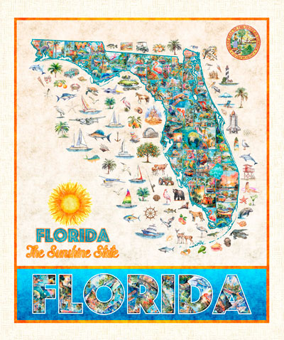 All Florida Shop Hop 2025 Florida Map Panel