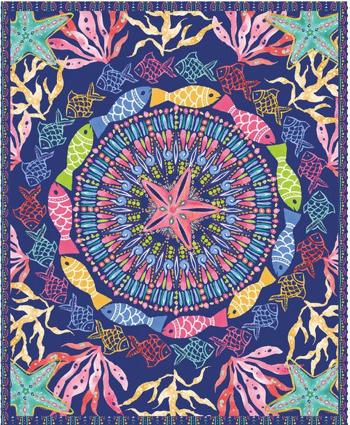 Along the Coast Mandala and Fish Panel