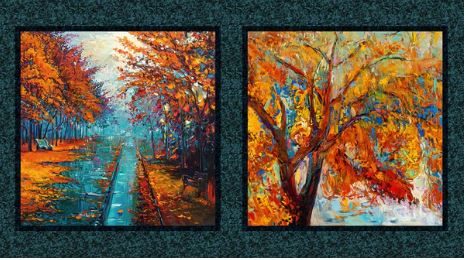 A Year of Art 2 Picture Autumn Panel