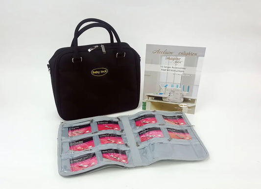Acclaim, Victory, Celebrate, 55th Anniversary Serger, Enlighten, ImagineWave, Foot Kit 10 piece Deluxe Carrying Case Included