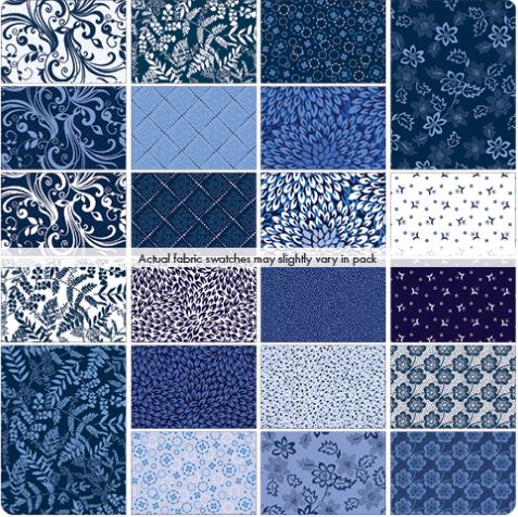 Charm Pack - Blue Rhapsody - 44pc