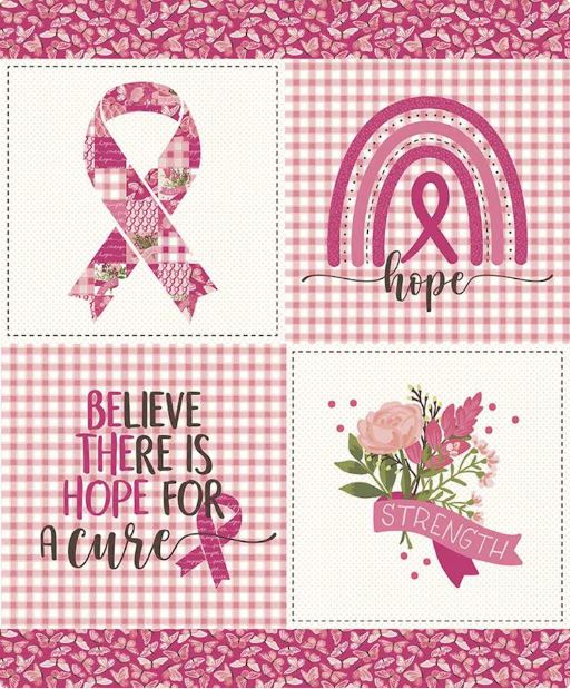 Hope in Bloom Breast Cancer 4 Picture Panel