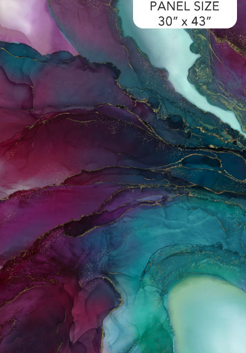 Midas Touch Geode Texture Plum/Teal Panel