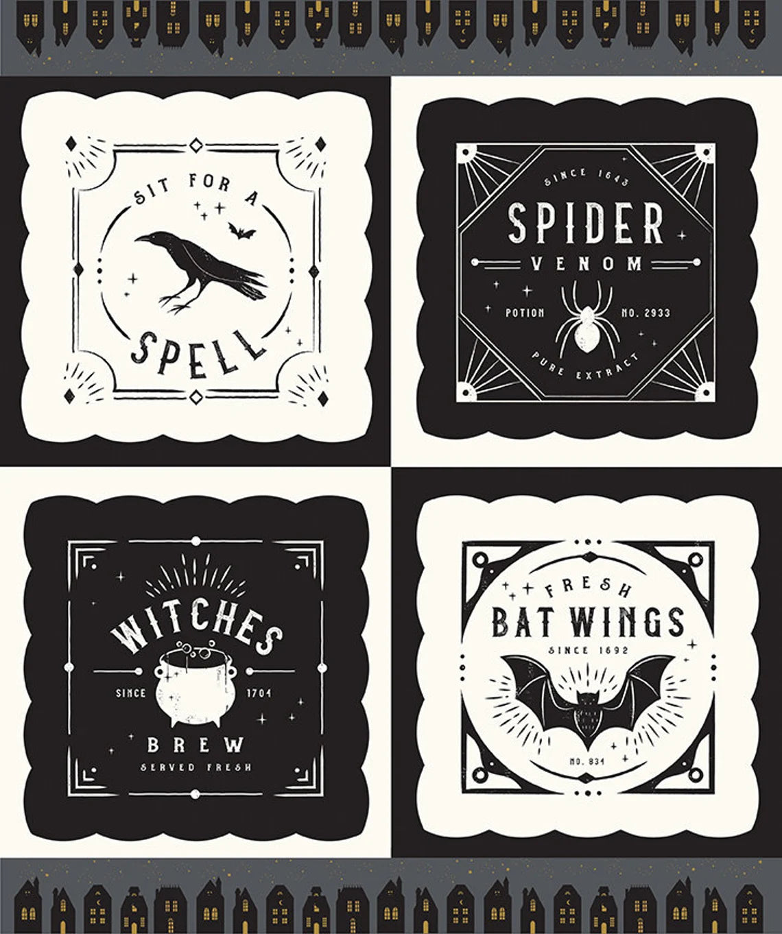 Sophisticated Halloween Pillow Panel