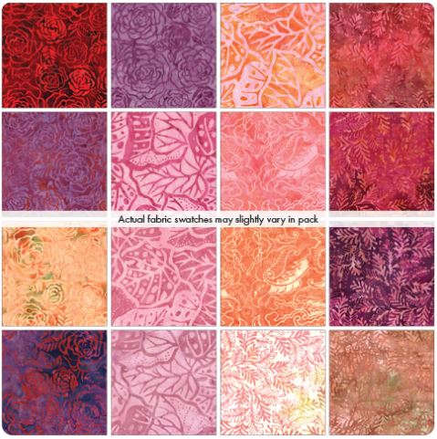 Layer Cake - Bali Sweet Rose II Batiks - 42pc