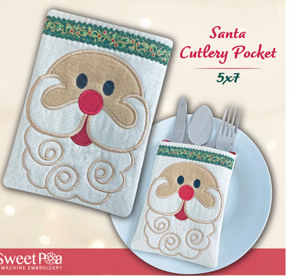 12/6/25 ~ Santa Towel Topper & Santa Cutlery Holder In the Hoop CLASS