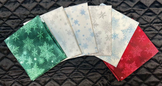 Fat Eighth Bundle - Snowfall 9"x22" - 6pc