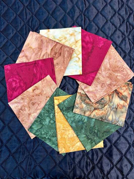 Fat Quarter Bundle - Batiks - 10pc