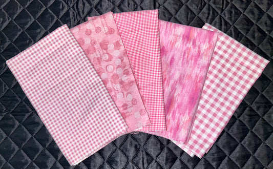 Half Yard Bundle - Assorted Soft Pinks - 5pc