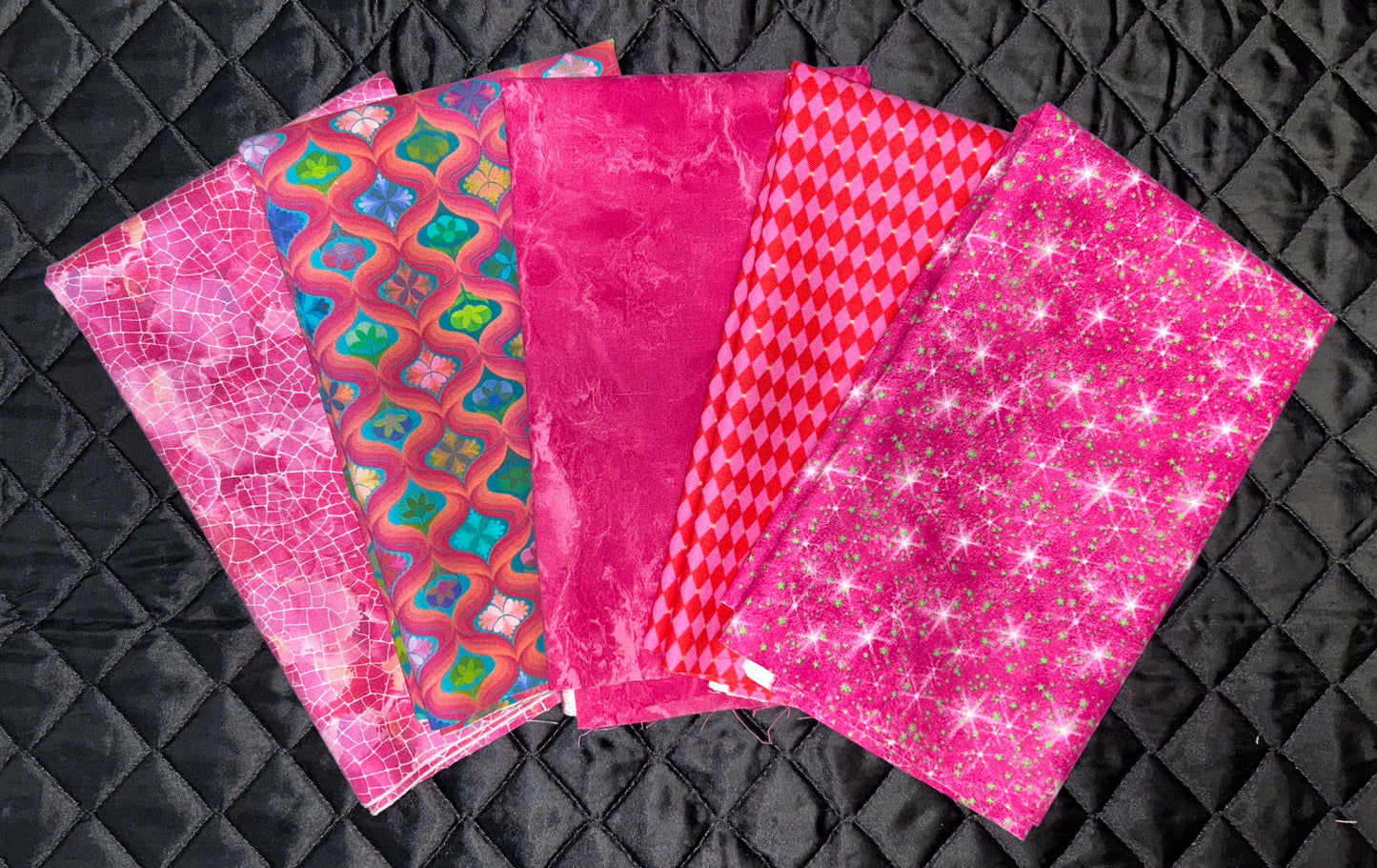 Half Yard Bundle - Assorted Hot Pinks - 5pc