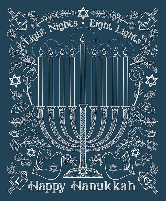 8 Nights, 8 Lights Happy Hanukkah Panel