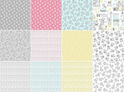 Charm Pack - Snuggle in the Jungle Flannel - 42pc