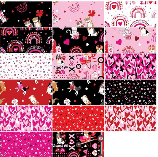 Fat Quarter Bundle Love You Fur-Ever