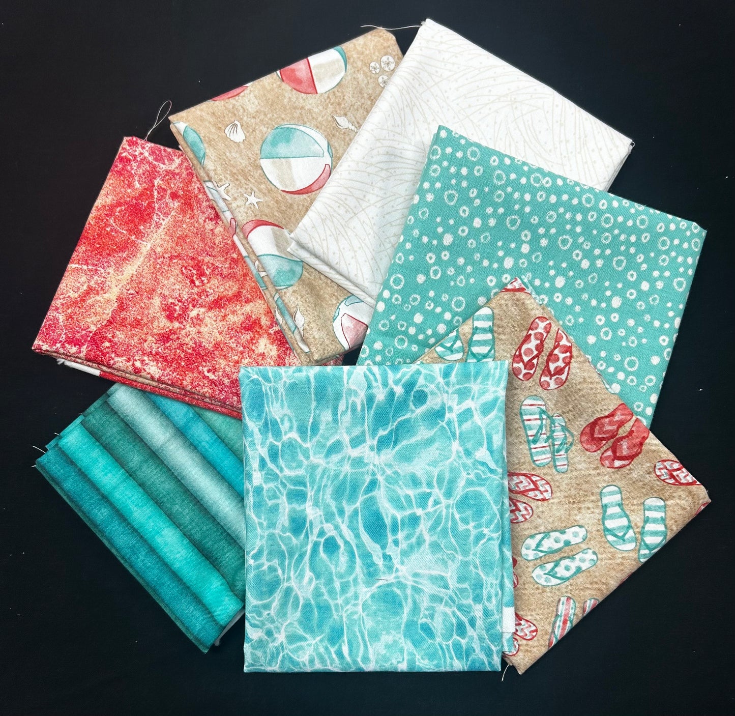 Fat Quarter Bundle - Beachy Keen w Blenders - 7pc