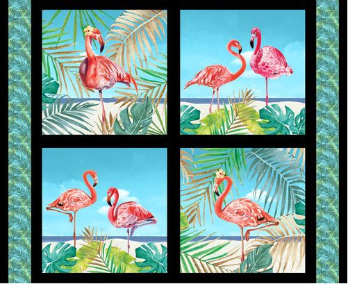 Flock Star Flamingo 4 Picture Panel