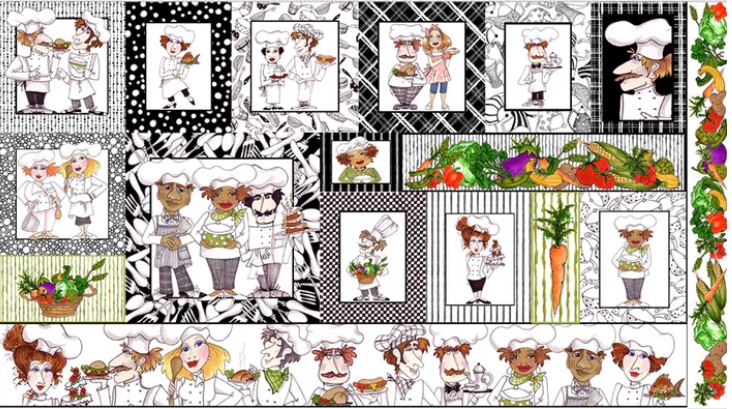 Loralie Happy Chefs Panel – The Sewing Garret