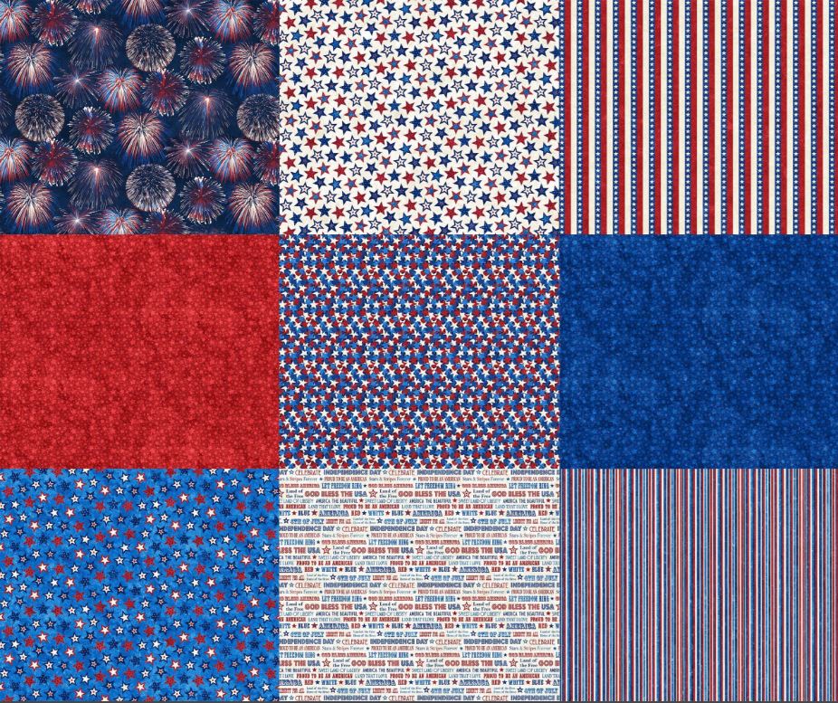 Itsy Bitsy Project Pieces Celebrate Patriotic Panel