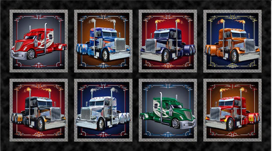 Keep on Trucking Semi Truck Panel Squares