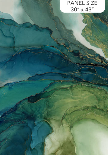 Midas Touch Geode Texture Teal Green Panel