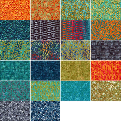 Jelly Roll - Retro Revival Batiks - 40 Strips