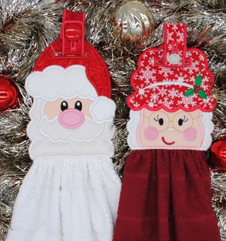 12/6/25 ~ Santa Towel Topper & Santa Cutlery Holder In the Hoop CLASS