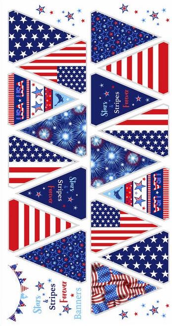 Stars & Stripes Forever Triangle Banners Panel