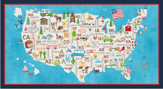 Stateside United States Map Panel