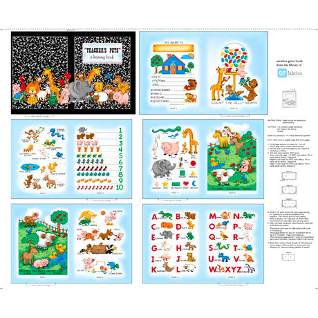 Fabric Books Teacher's Pets Book Panel